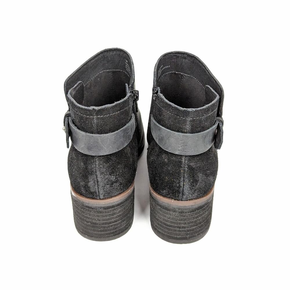 Kork Ease Sonya Booties 7.5 Black Leather Ankle Zip Comfort Casual Classic - Picture 6 of 9